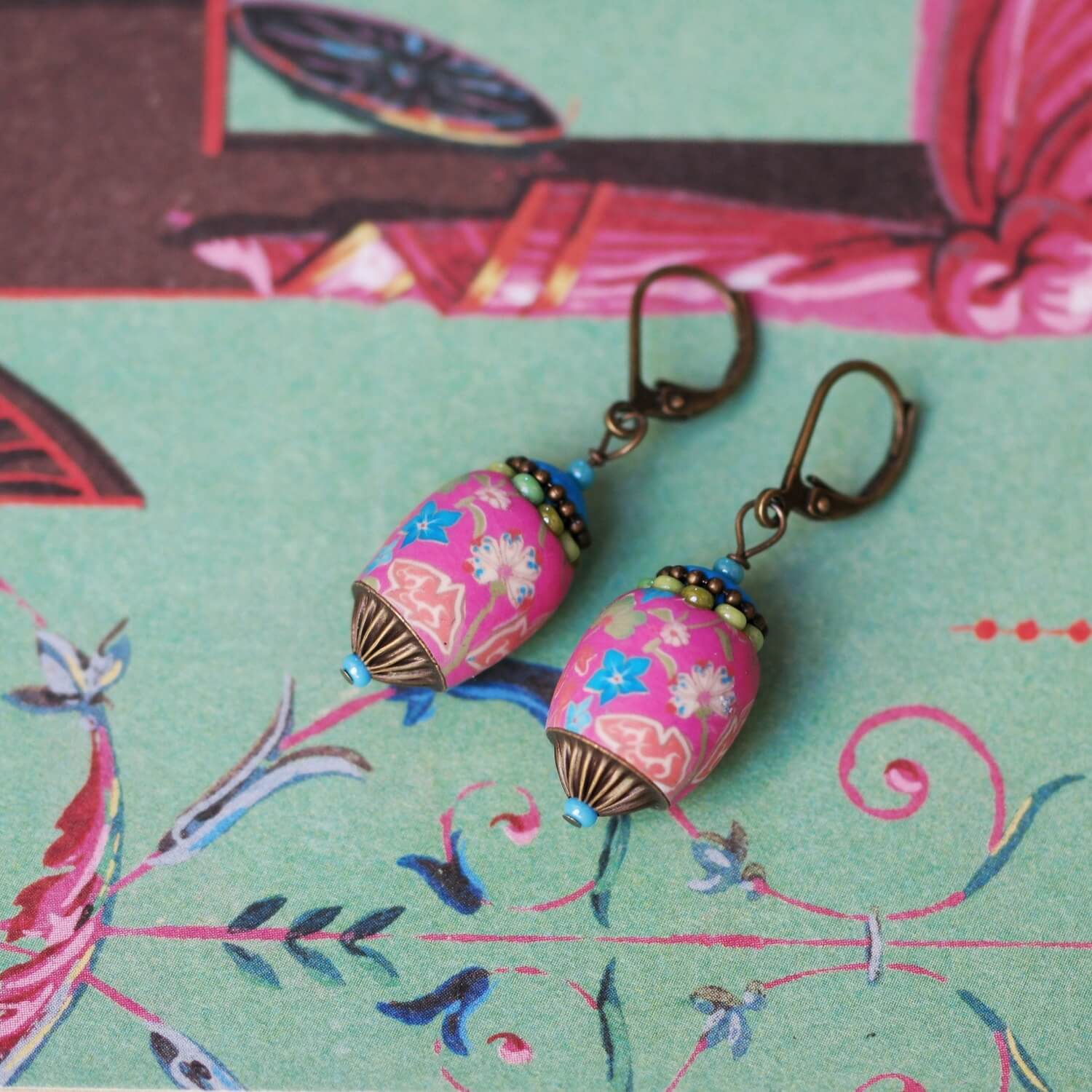 11prunes-mirabilis-boucles-boh-me-floral-rose-bleu image 3