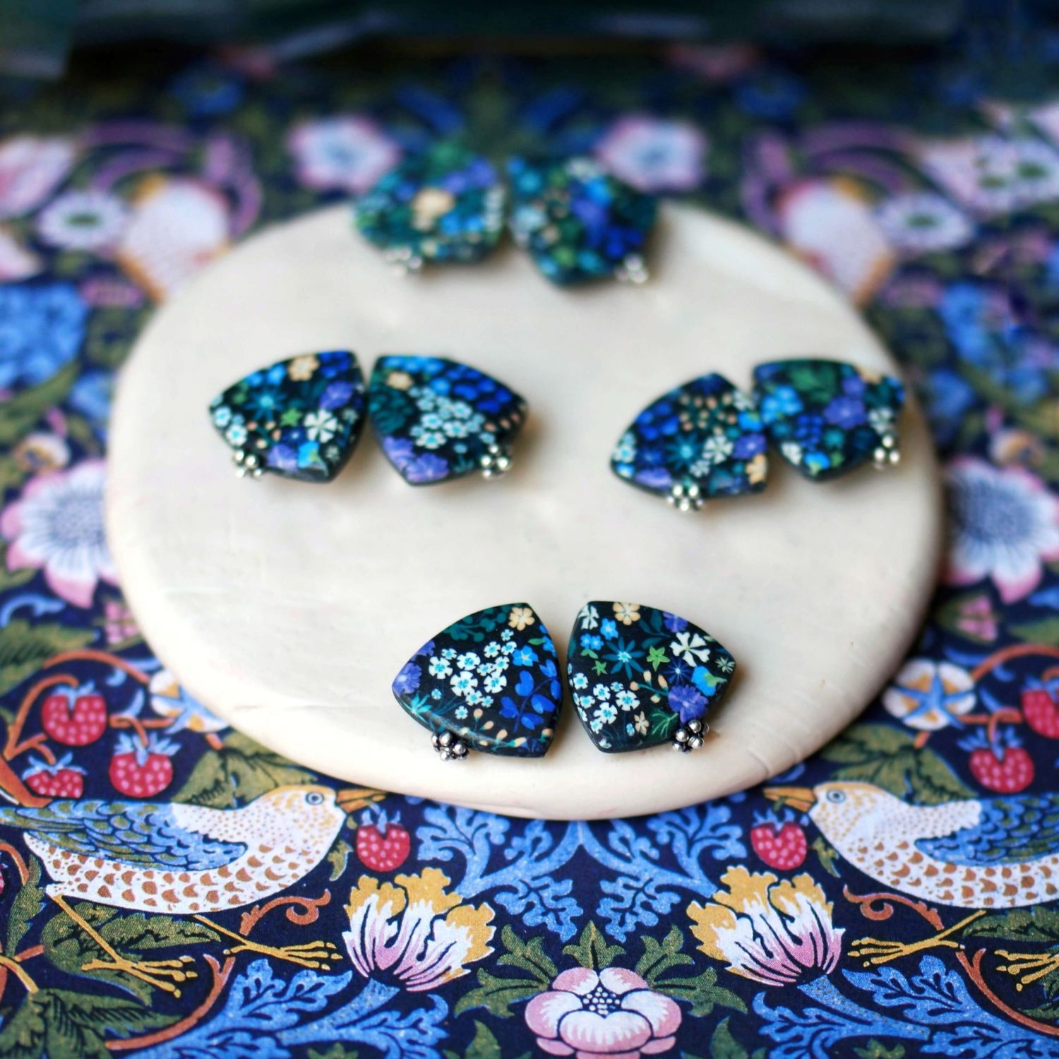 11prunes-asperule-clous-d-oreilles-floraux-argent-925-violet image 4