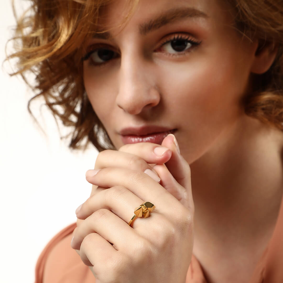 agapi-diamonds-morning-dream-bague-dor-e-plaqu-or-24k image 2