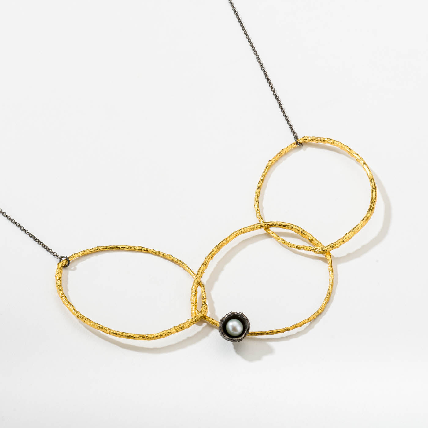 agapi-forestland-forest-trilogy-collier-dor-perle-50-cm image 1