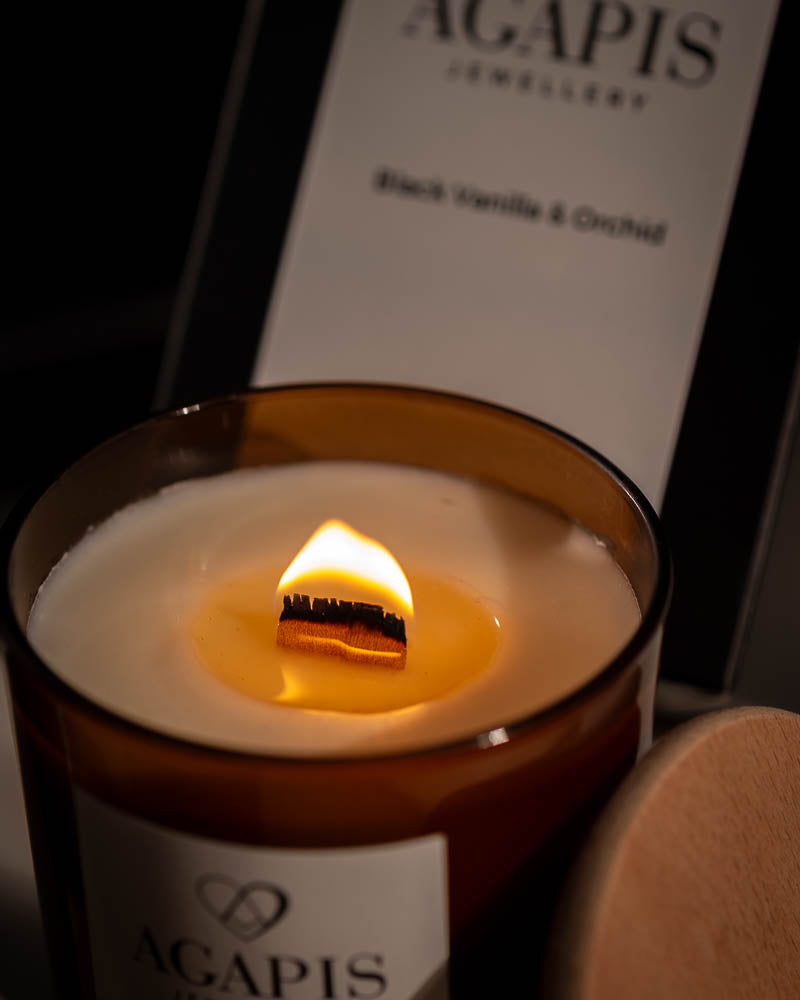 agapi-home-black-vanilla-orchid-bougie-soja-180g image 2