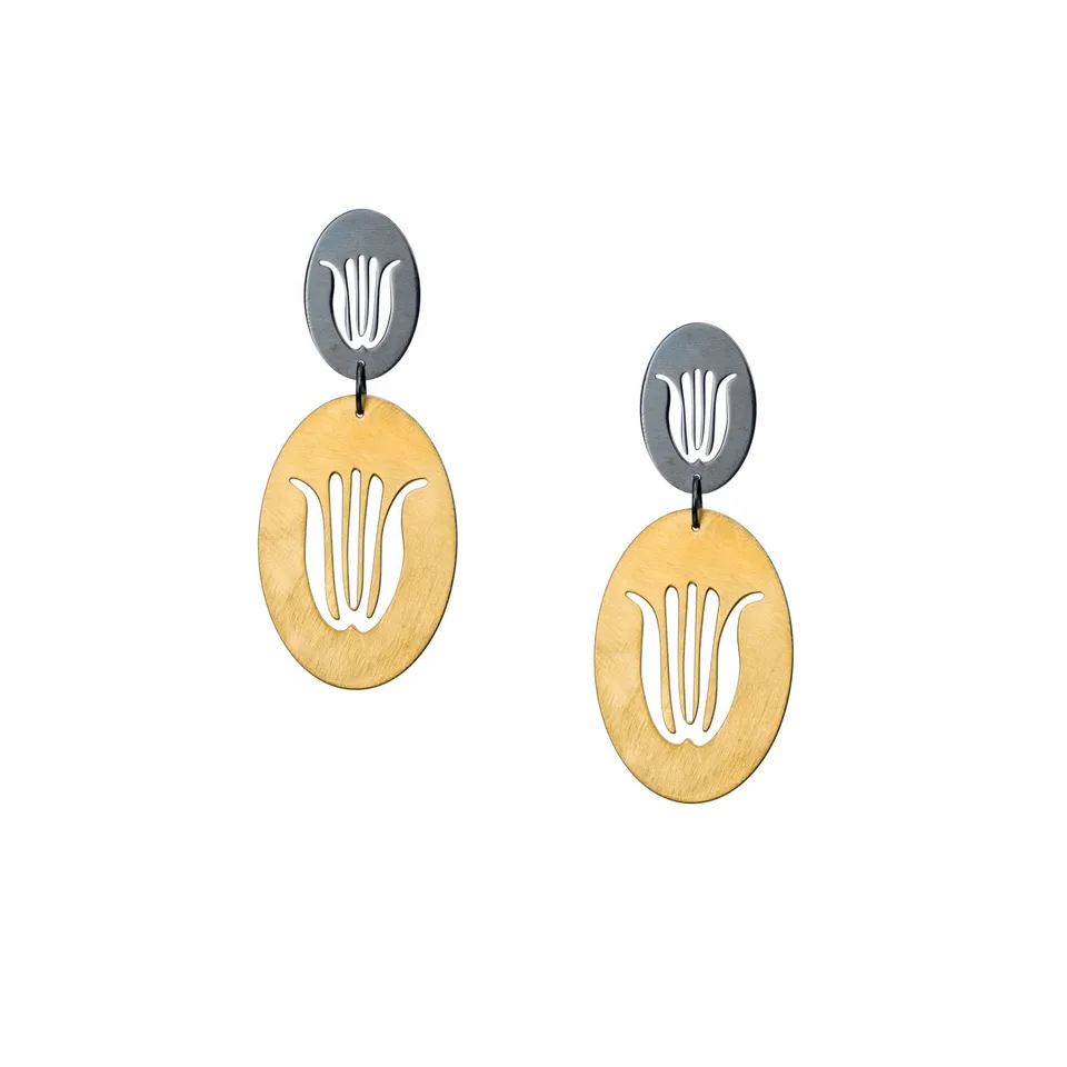agapi-anthology-tulip-boucles-d-oreilles-longues-dor-rhodium image 1