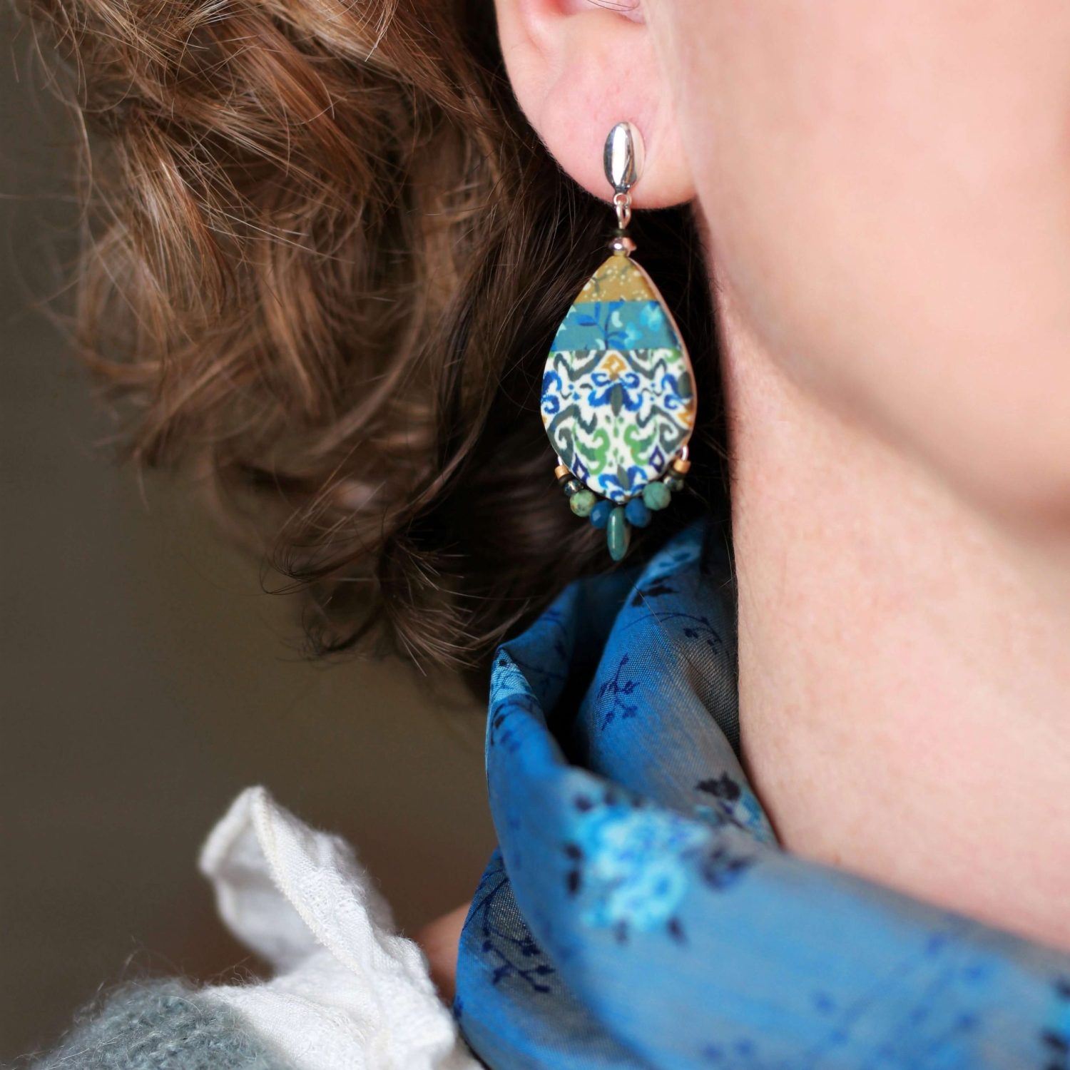 11prunes-santoline-boucles-d-oreilles-boh-me-turquoise-ocre image 4