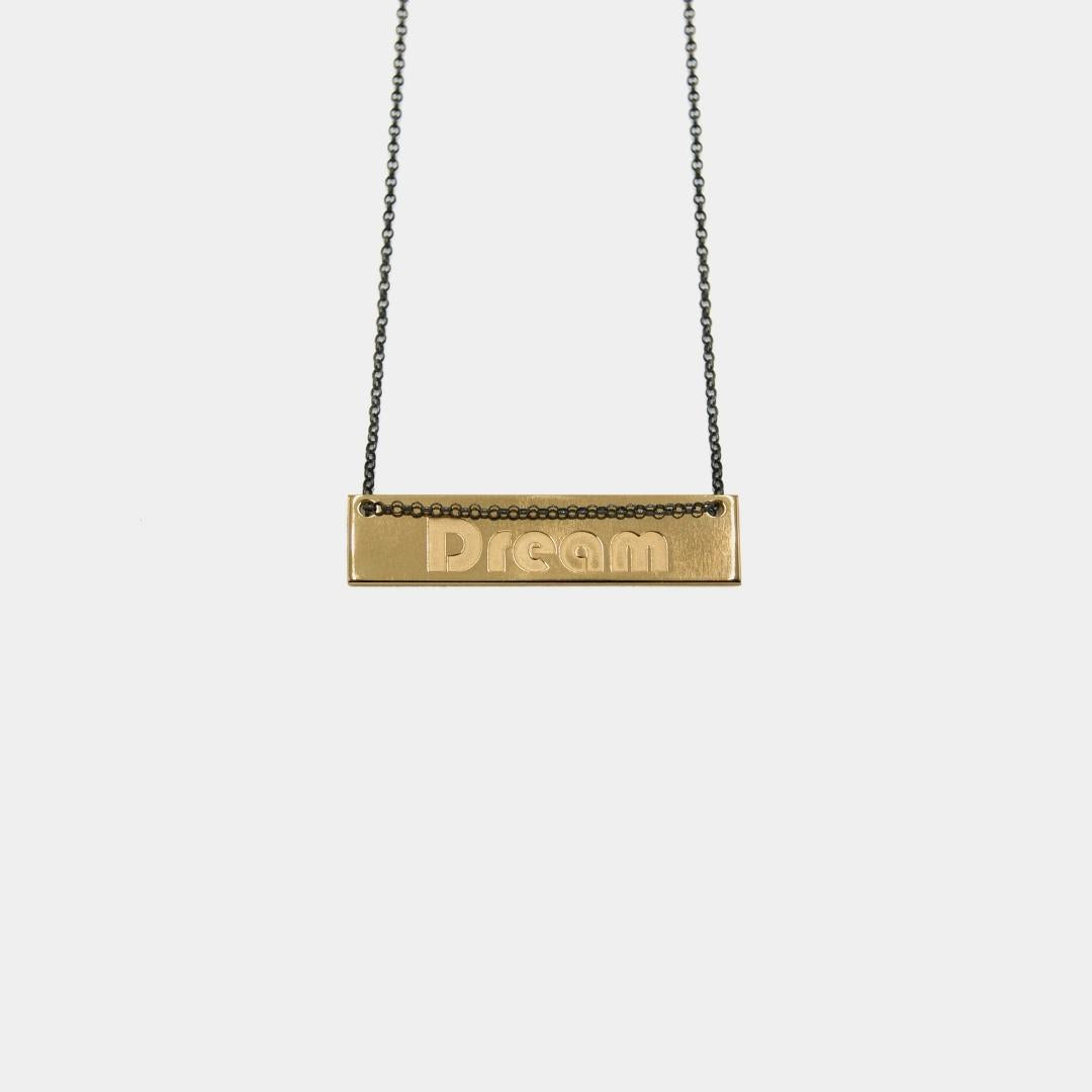 agapi-ids-dream-collier-plaqu-or-mot-dream-42-cm image 1
