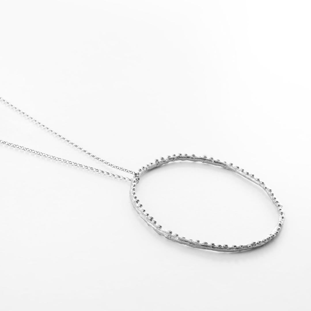 agapi-forestland-large-twig-hoop-collier-argent-925 image 1