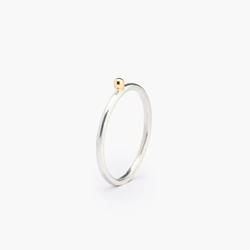 atelier-claire-marie-steinmetz-ros-e-bague-argent-perle-d-or-750 image 1