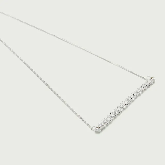 agapi-dropped-bubbles-long-line-collier-full-bubbles-argent-42-5-cm image 1