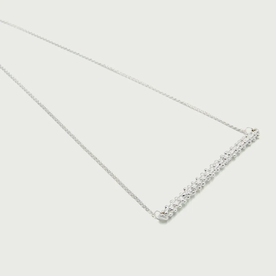 agapi-dropped-bubbles-long-line-collier-full-bubbles-argent-42-5-cm image 1