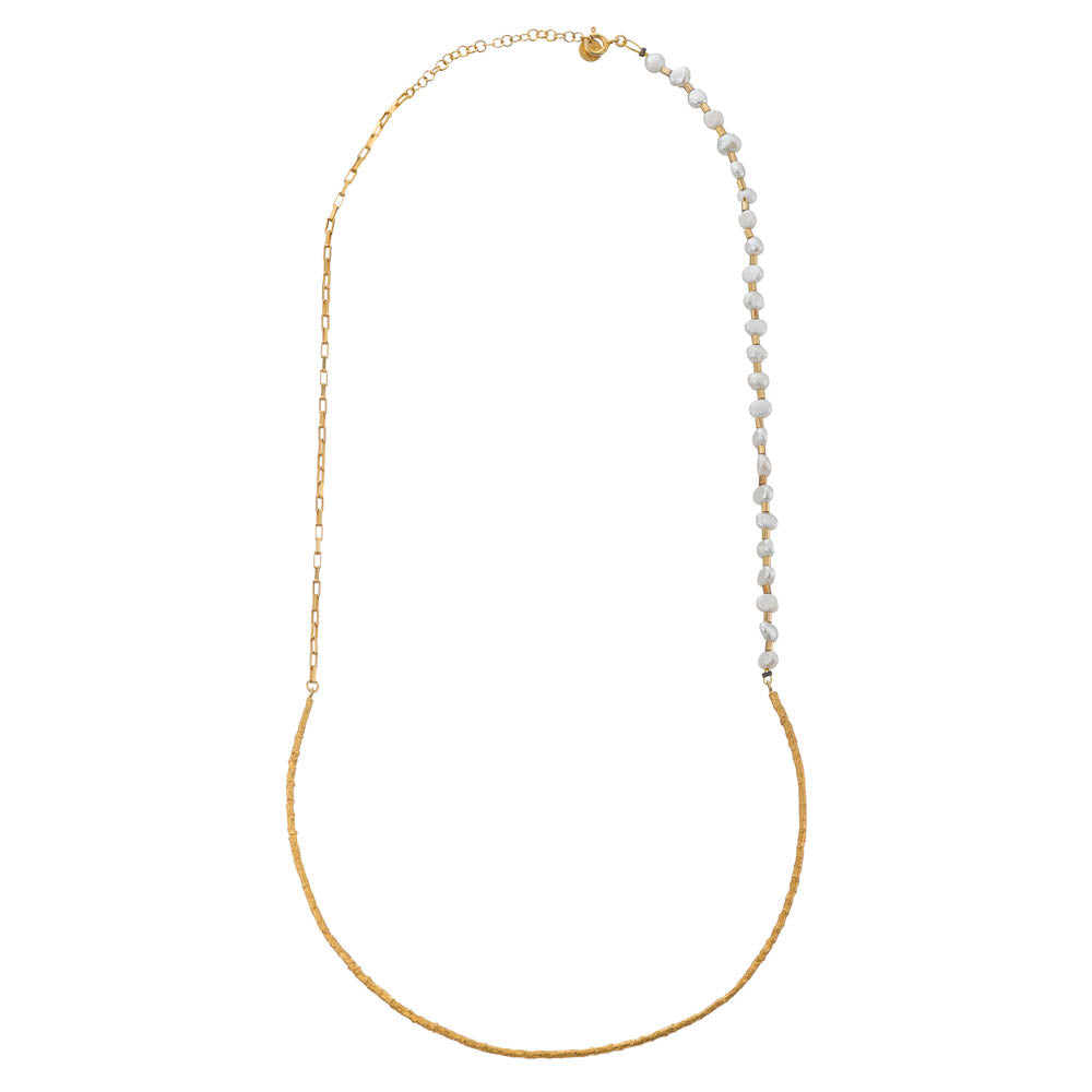 agapi-forestland-forest-bliss-collier-perles-eau-douce-dor-25-cm image 2