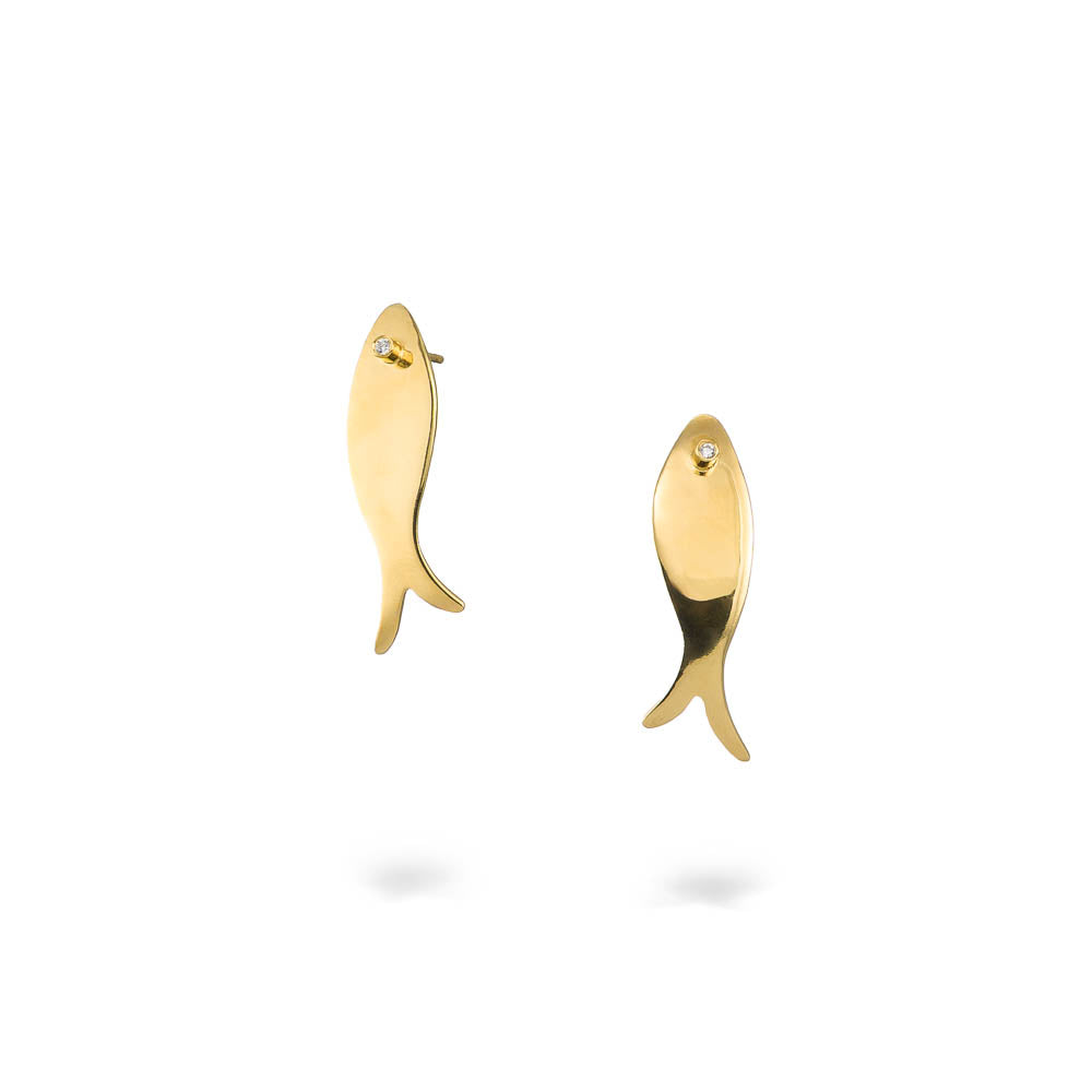 agapi-the-fish-small-fish-boucles-d-oreilles-dor-zircon image 1