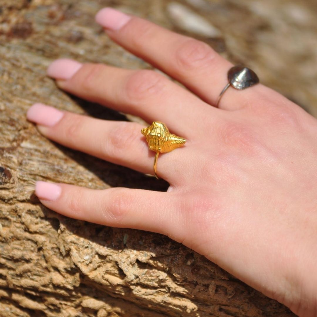 agapi-seastories-seashell-extravaganza-bague-dor-e-argent-925 image 2