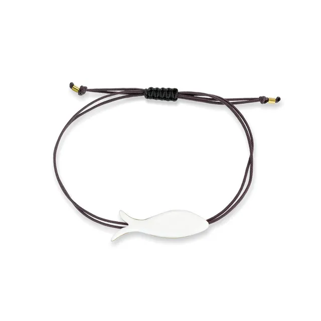 agapi-the-fish-small-fish-bracelet-macram-mail-blanc image 1