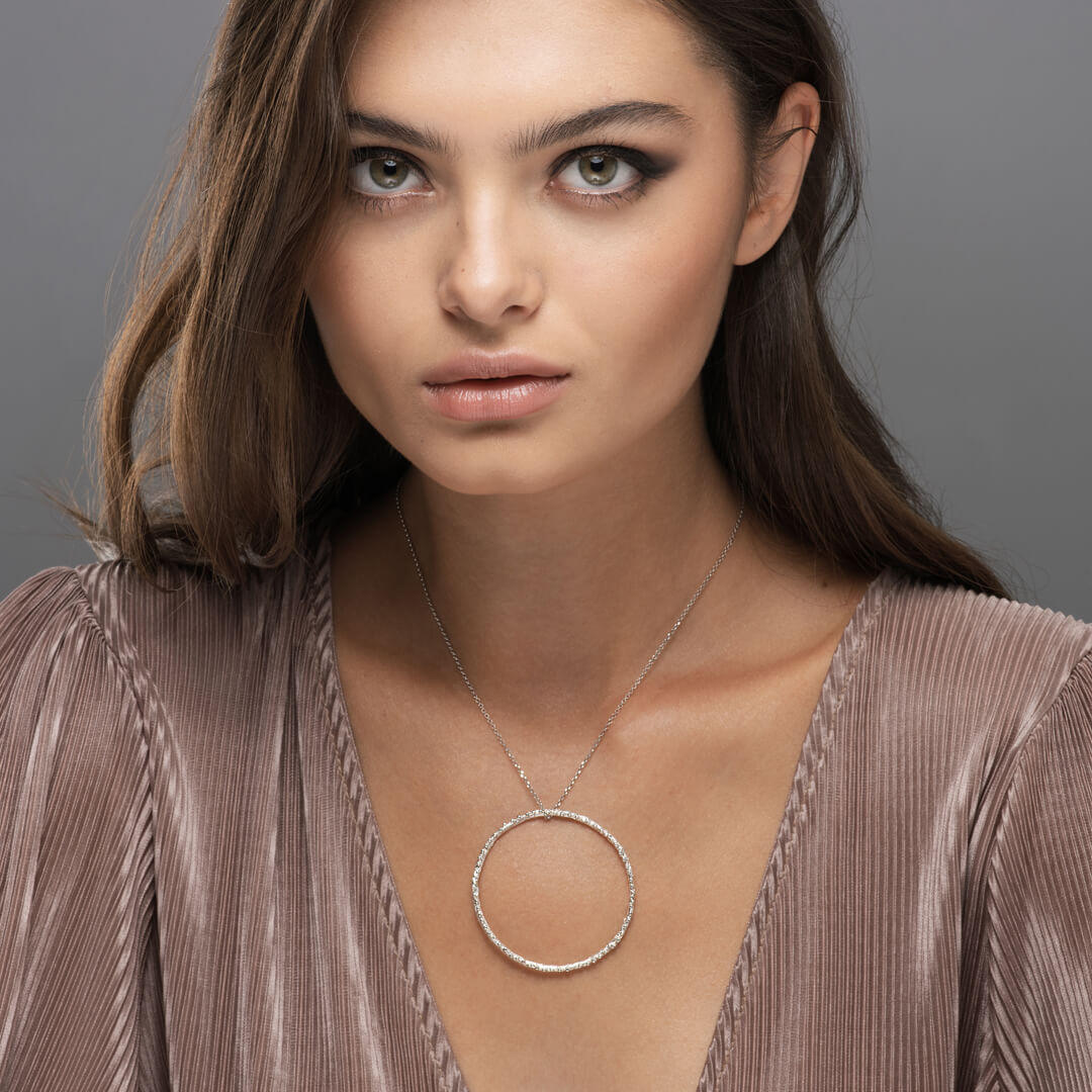 agapi-forestland-large-twig-hoop-collier-argent-925 image 2