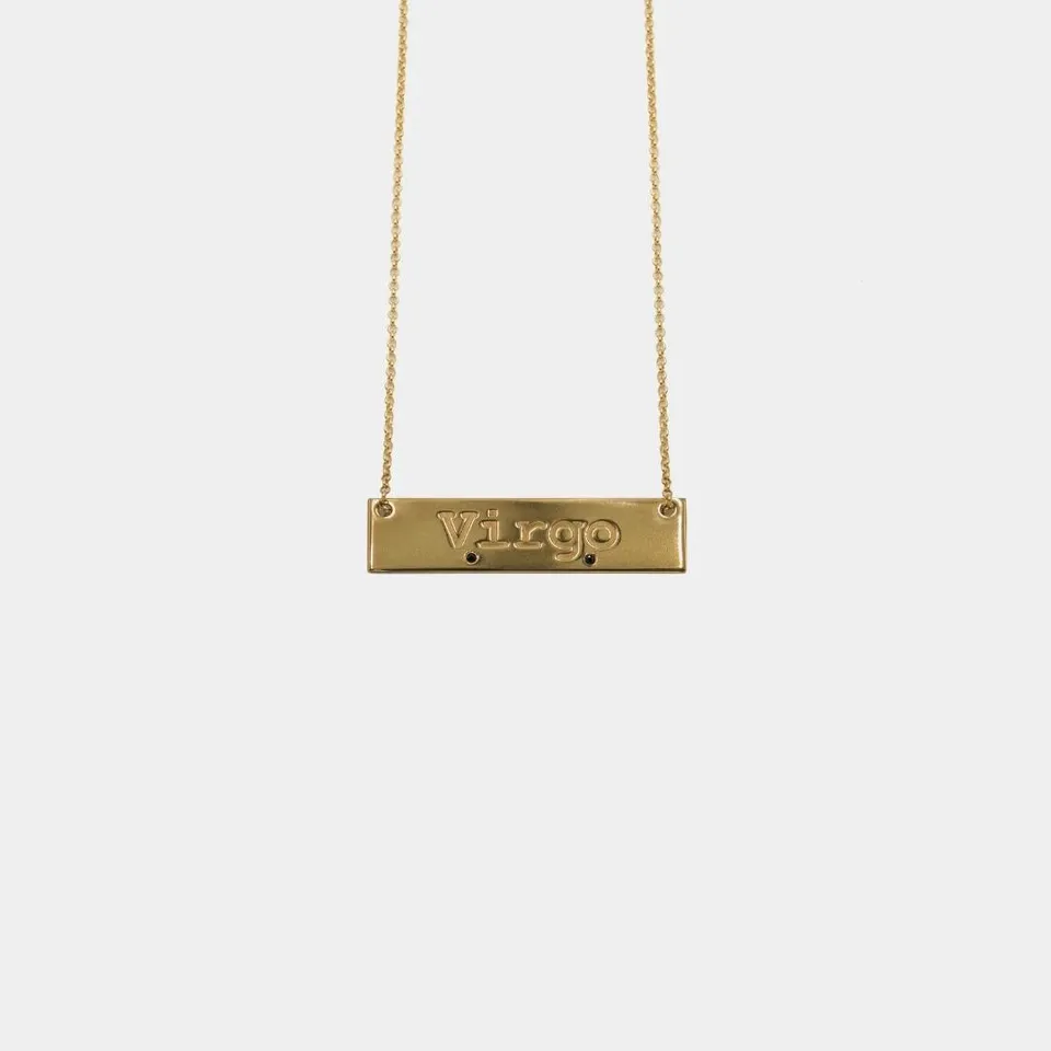 agapi-ids-zodiac-virgo-collier-plaqu-or-signe-vierge image 1