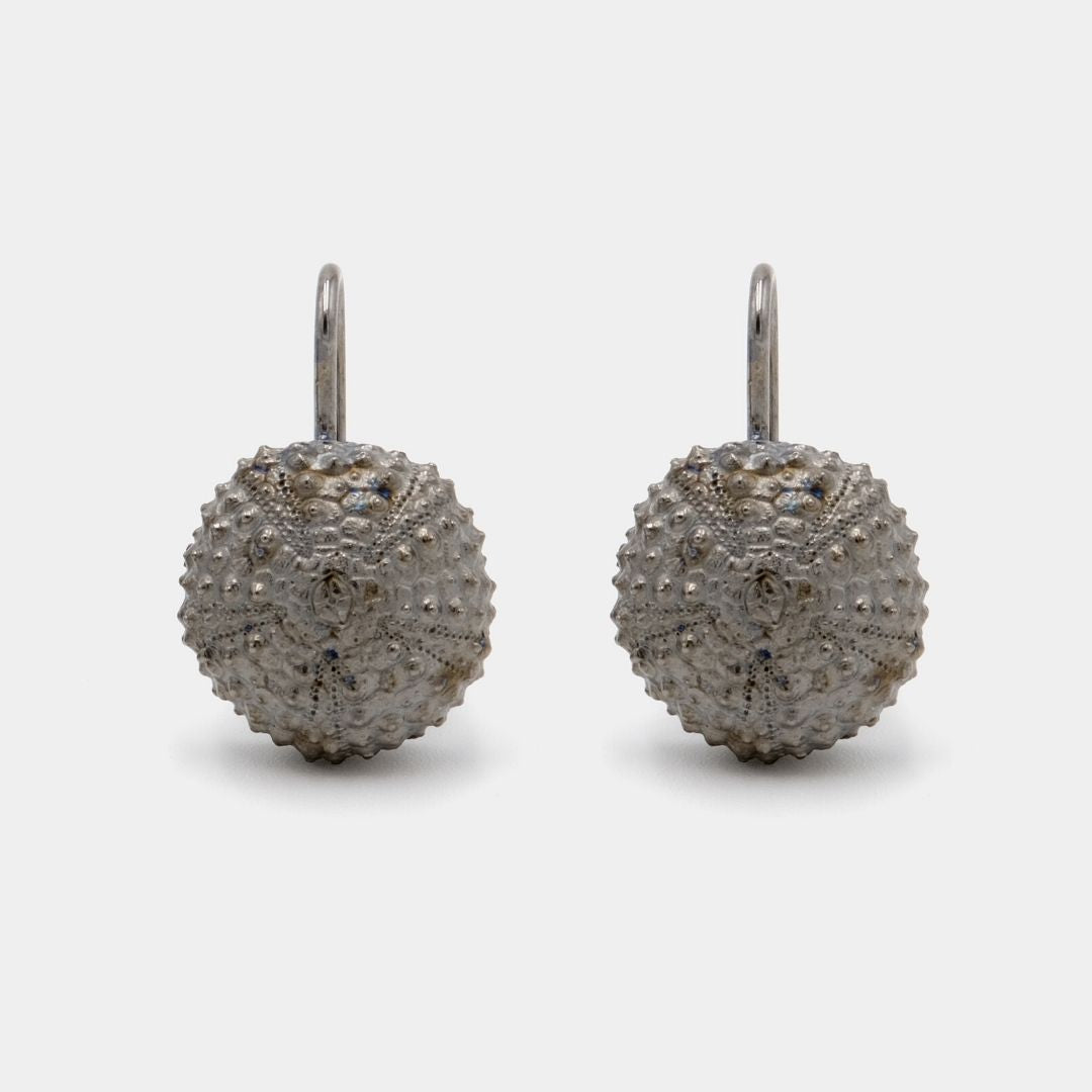 agapi-seastories-urchin-boucles-pendantes-rhodium-noir image 1