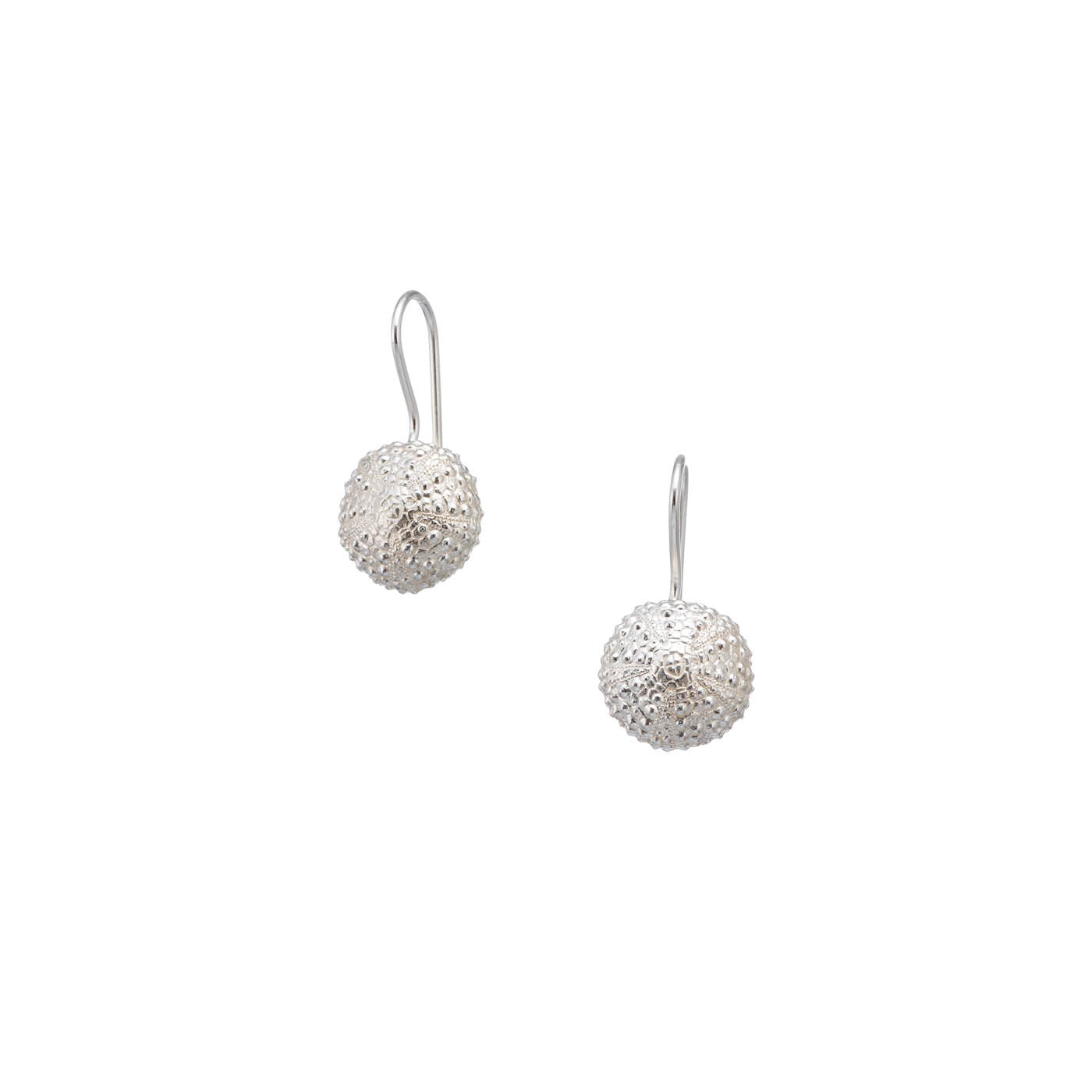 agapi-seastories-urchin-boucles-doreilles-argent-pendantes image 1