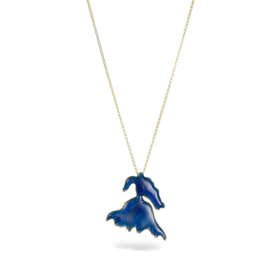 agapi-the-fish-betta-fish-collier-bleu-mail-dor image 1
