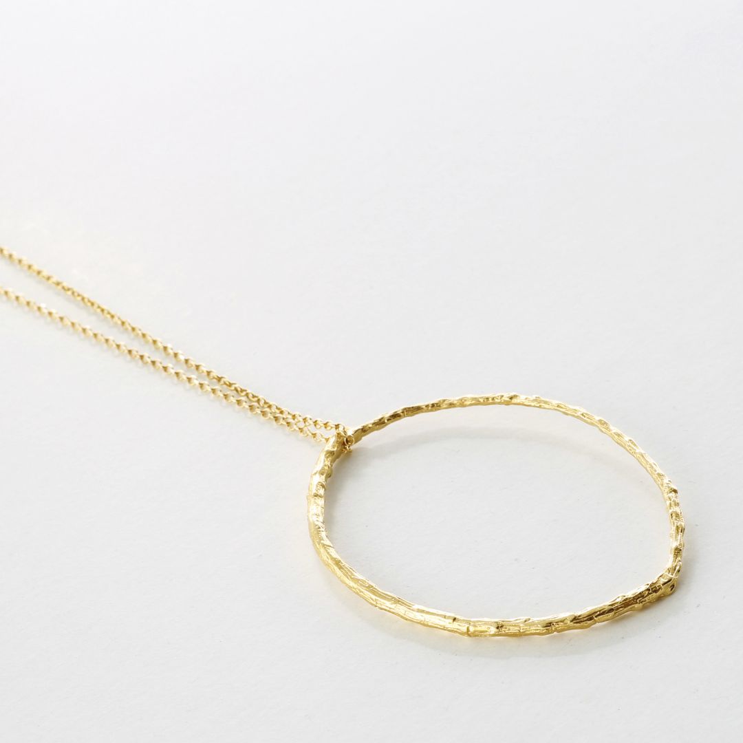 agapi-forestland-branch-hoop-collier-argent-dor-90-cm image 1