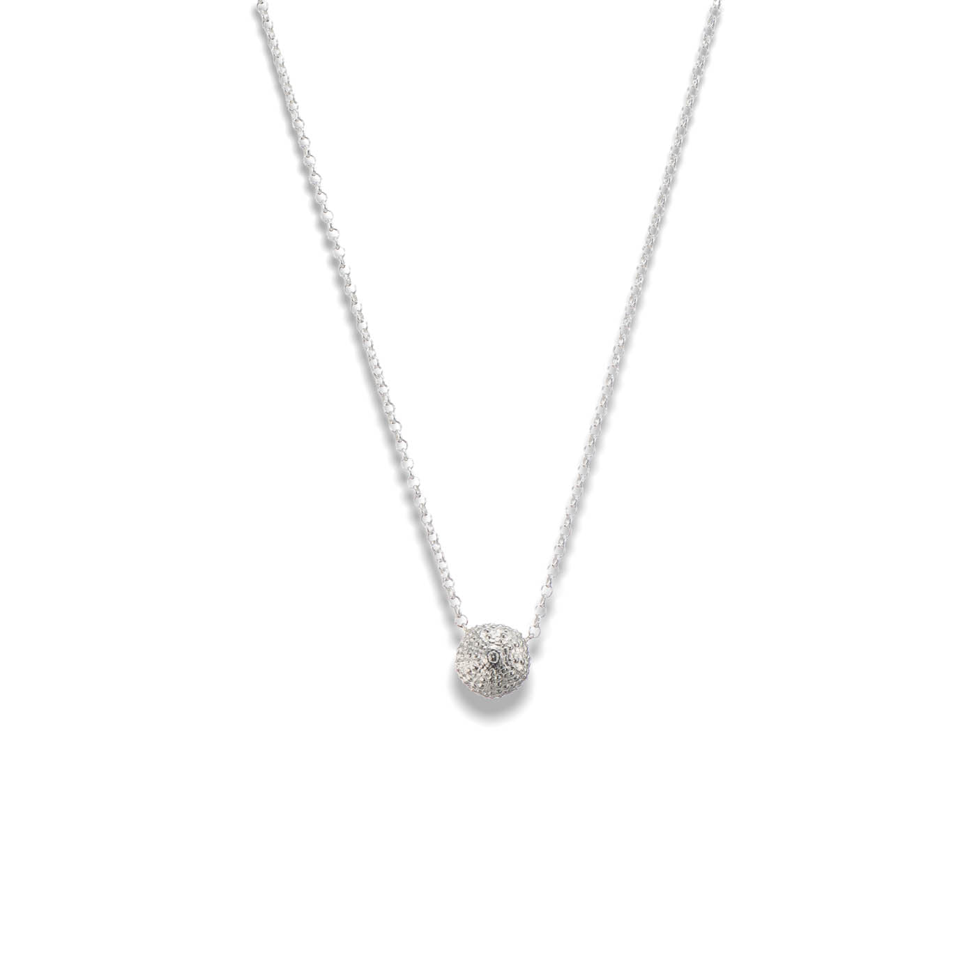 agapi-seastories-little-urchin-collier-oursin-argent-925 image 1