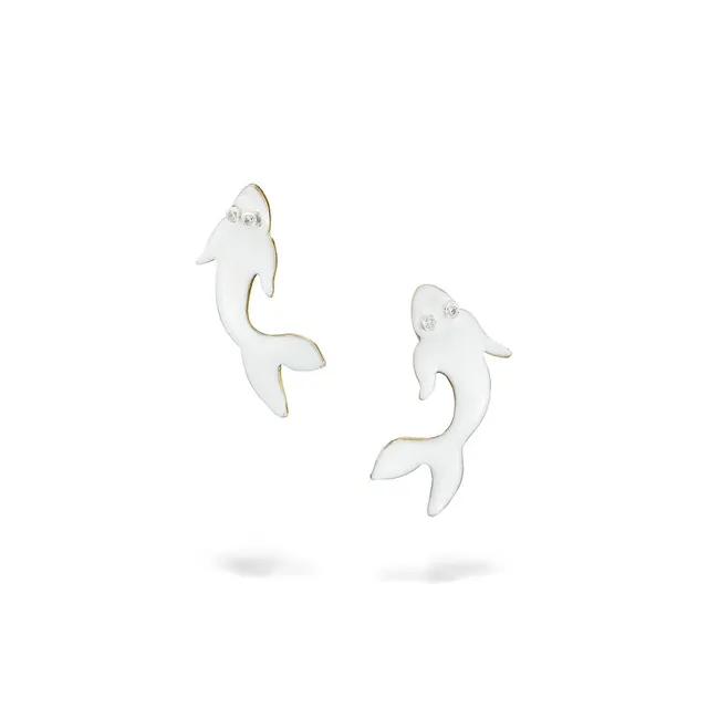 agapi-the-fish-koi-boucles-d-oreilles-poisson-mail-blanc-zircon image 1