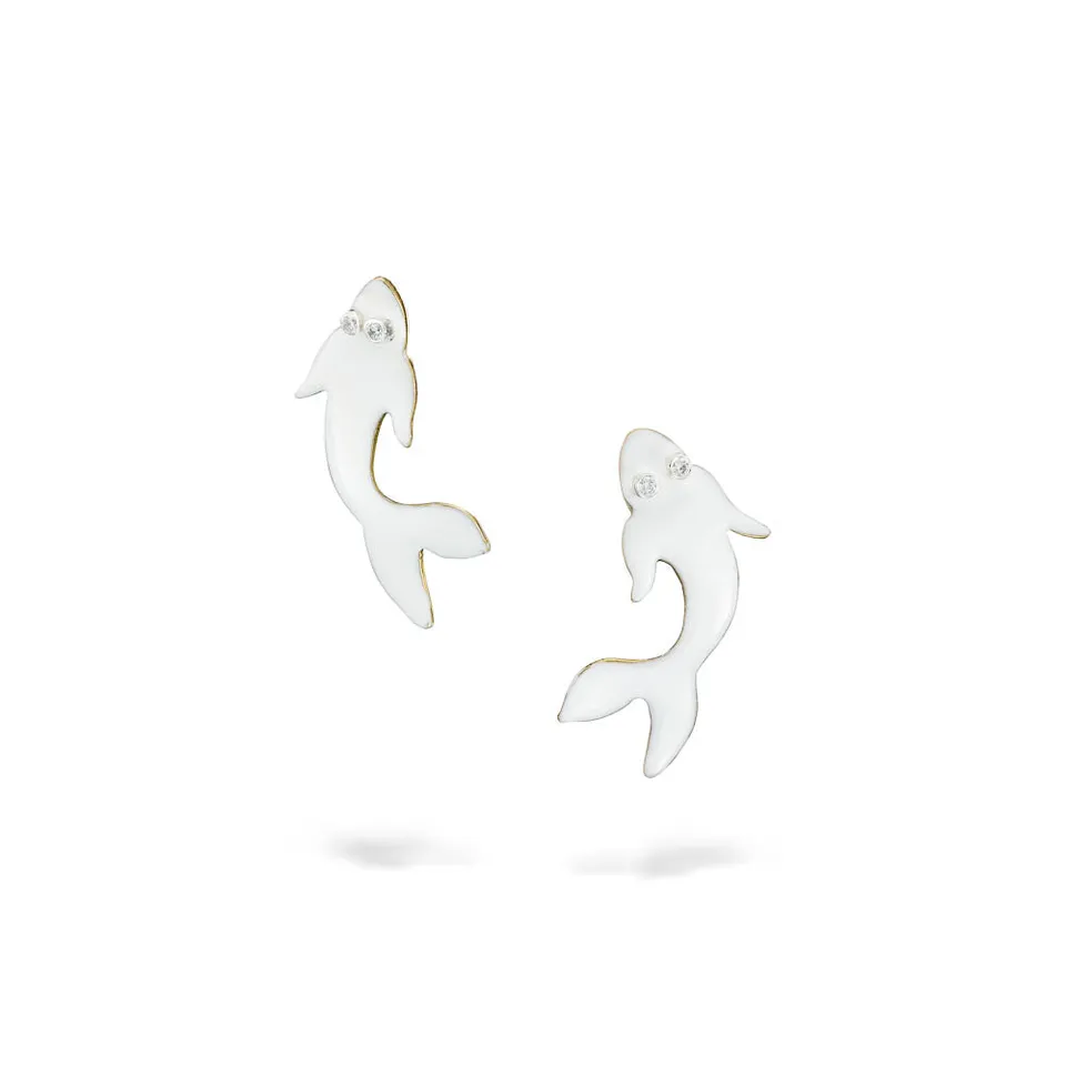 agapi-the-fish-koi-boucles-d-oreilles-poisson-mail-blanc-zircon image 1