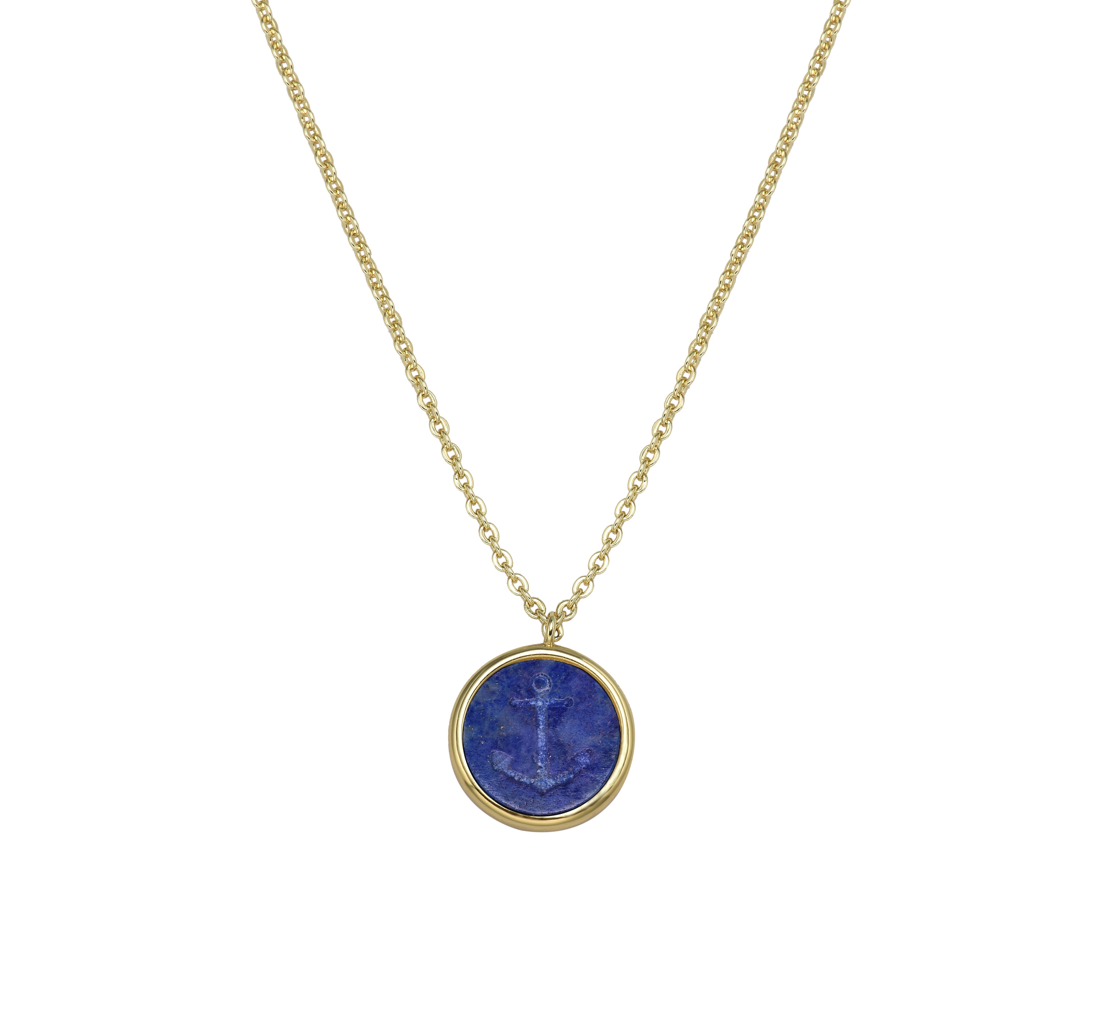 armeria-tri-martolod-collier-lapis-lazuli-ancre-dor image 1