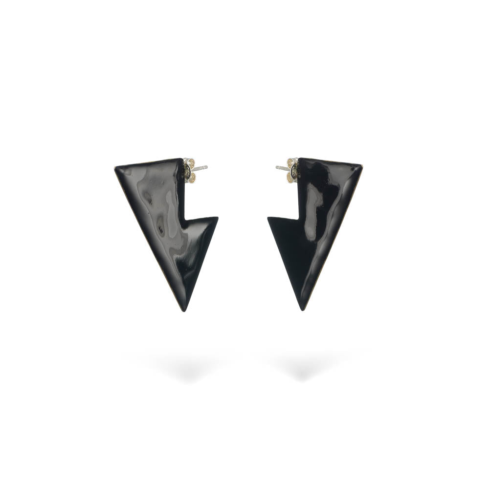 agapi-bau-jewels-itten-boucles-d-oreilles-mail-jaune-noir image 2