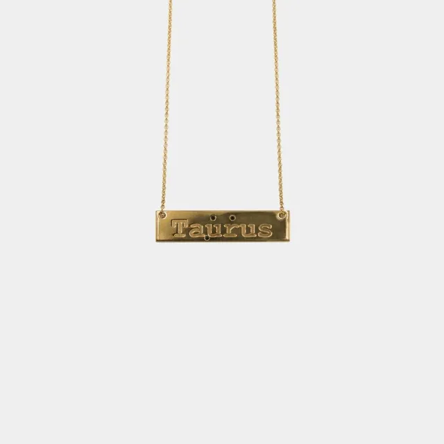 agapi-ids-zodiac-taurus-collier-plaqu-or-taureau image 1