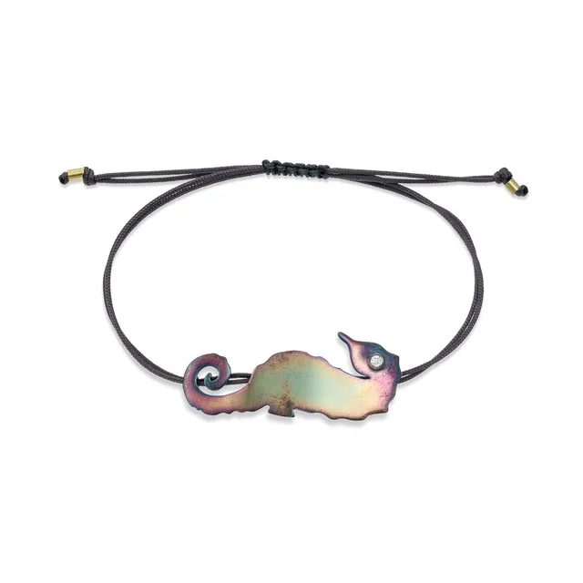 agapi-the-fish-seahorse-bracelet-macram-patine-arc-en-ciel image 1