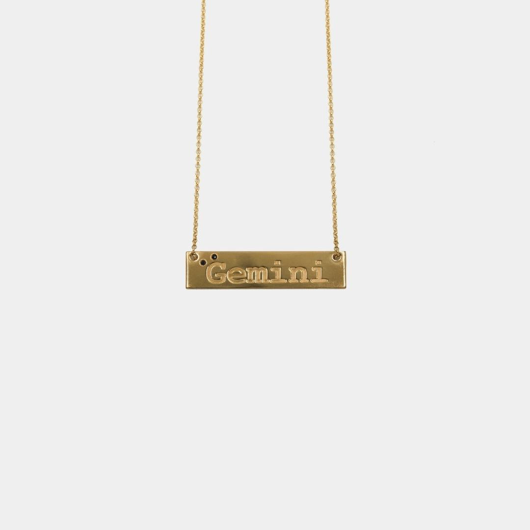 agapi-ids-zodiac-gemini-collier-zodiaque-g-meaux-plaqu-or image 1