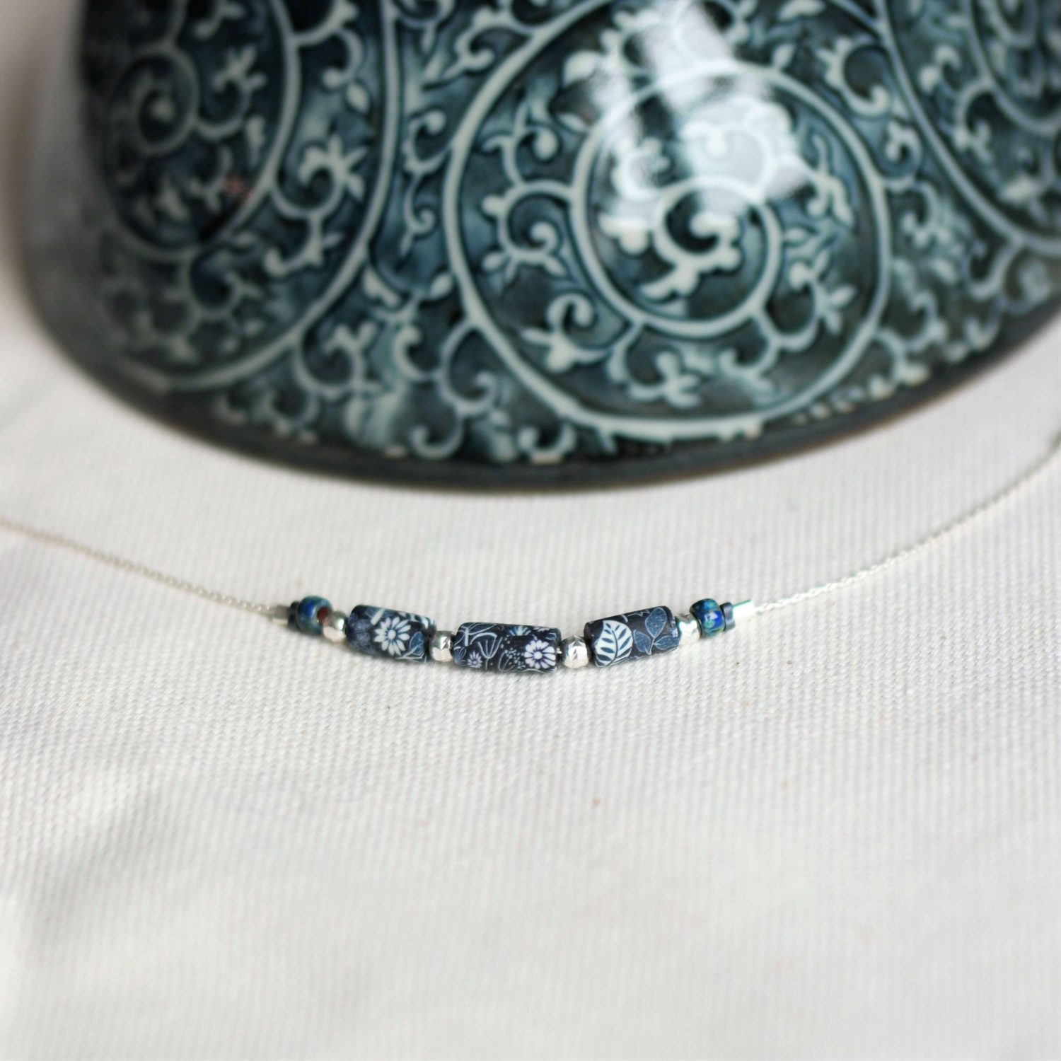 11prunes-hell-bore-bracelet-argent-925-bleu-nuit-floral image 3