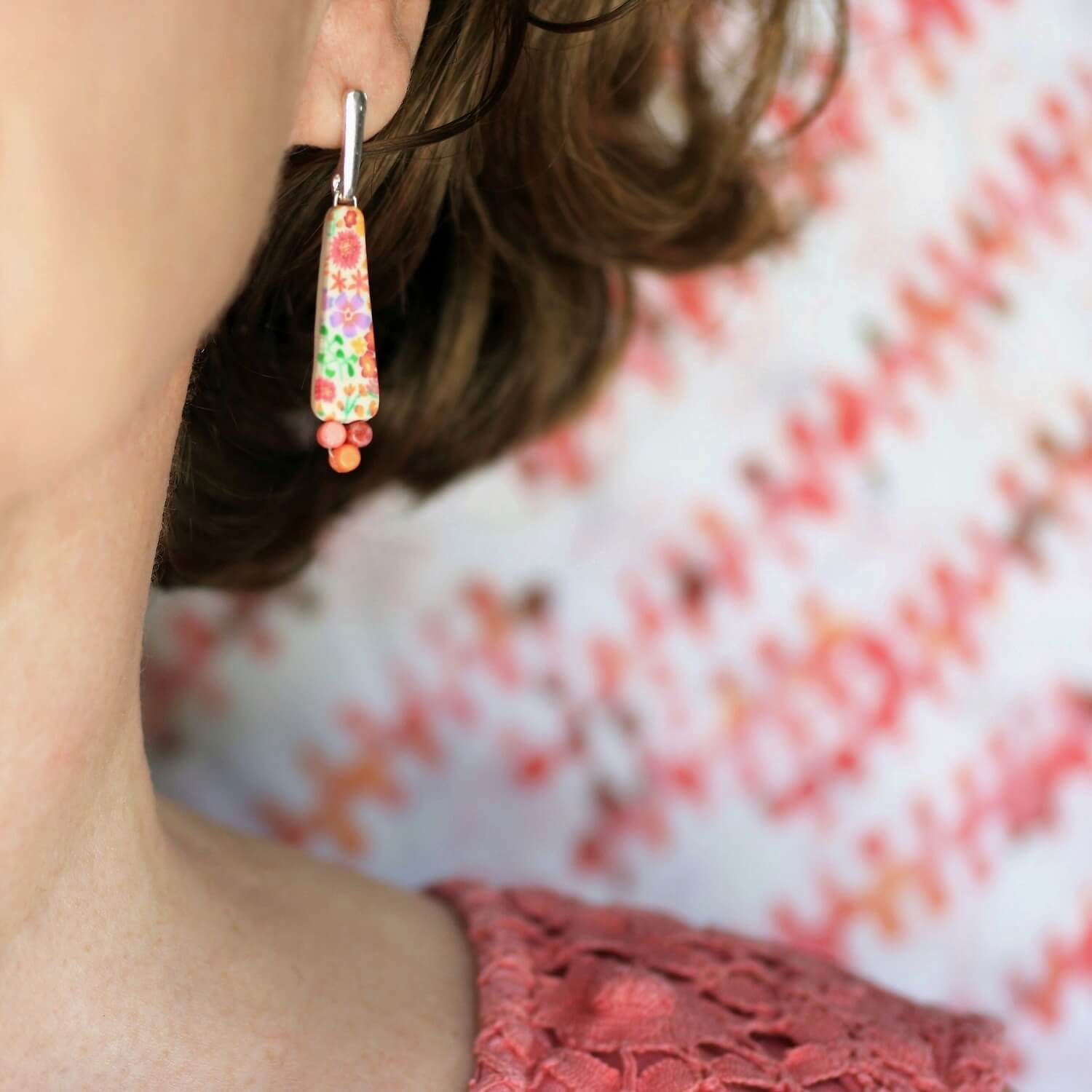 11prunes-lob-lie-boucles-d-oreilles-longues-pastel-rose-orange image 2