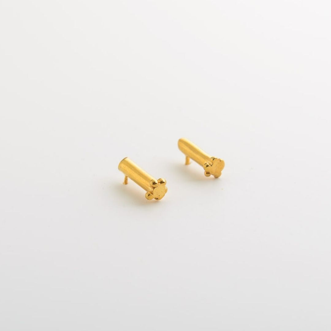 agapi-dropped-bubbles-petite-ligne-boucles-d-oreilles-dor-es image 1