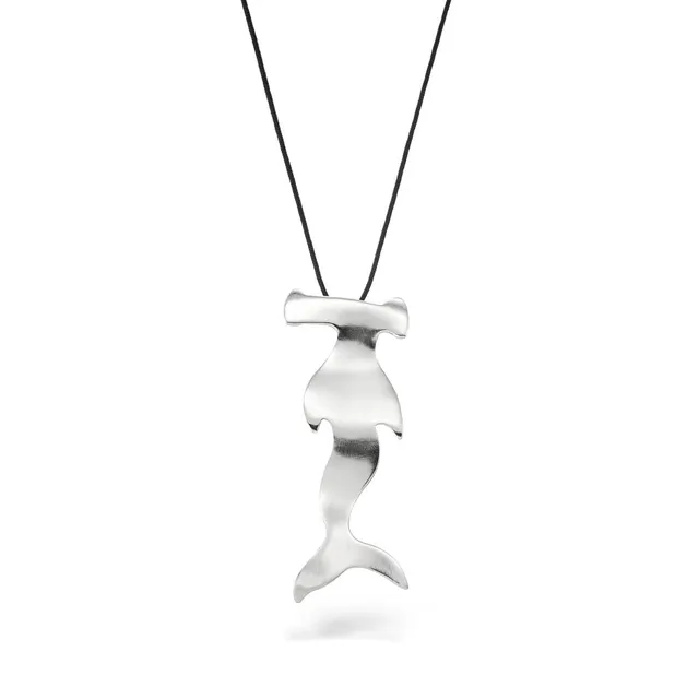 agapi-the-fish-requin-martel-collier-argent-925 image 1