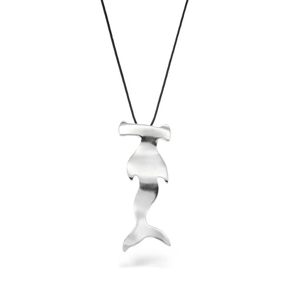 agapi-the-fish-requin-martel-collier-argent-925 image 1