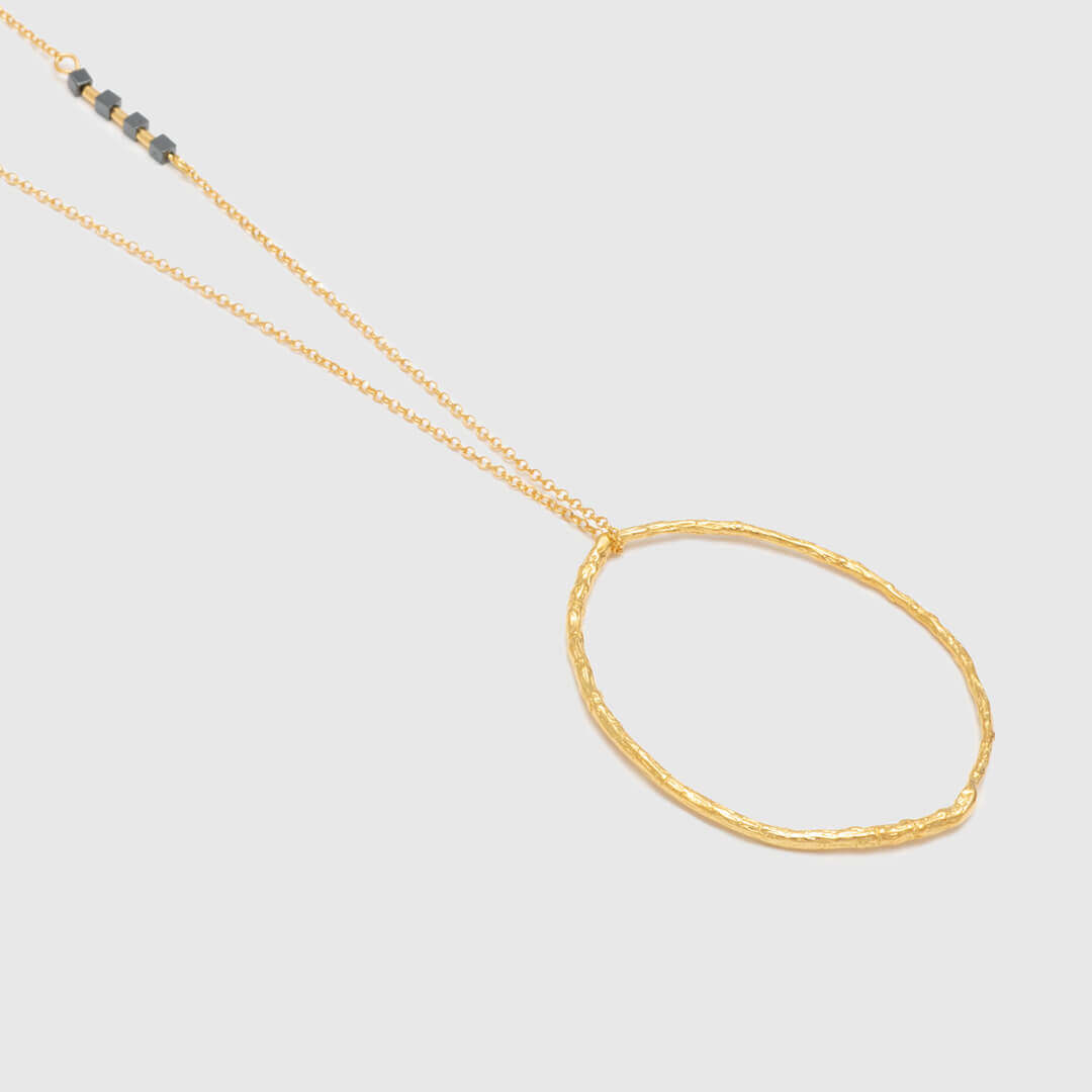 agapi-forestland-branch-hoop-collier-argent-dor-90-cm image 5