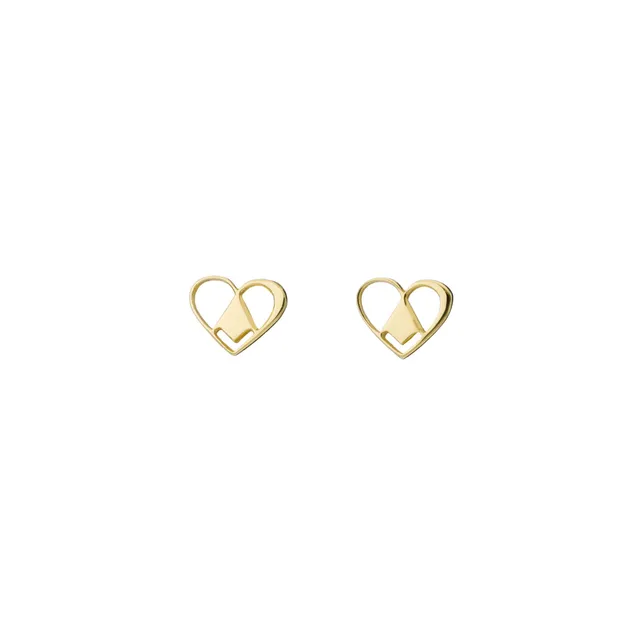 agapi-sweet-love-boucles-coeur-argent-dor-1-cm image 1