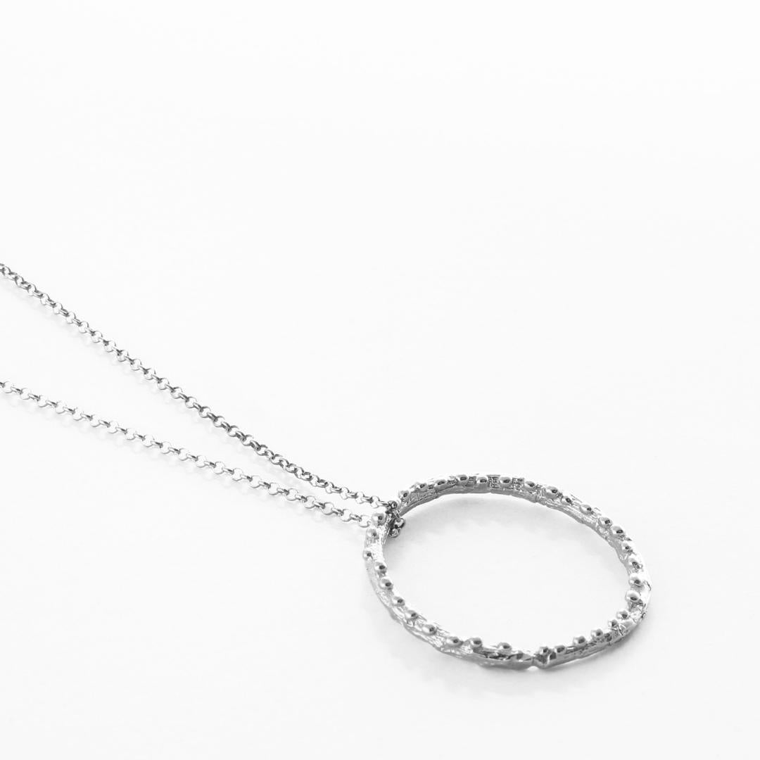 agapi-forestland-collier-branche-argent-anneau-41-cm image 1