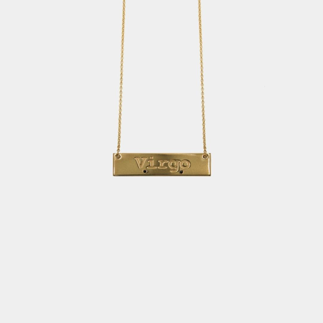 agapi-ids-zodiac-virgo-collier-plaqu-or-signe-vierge image 1