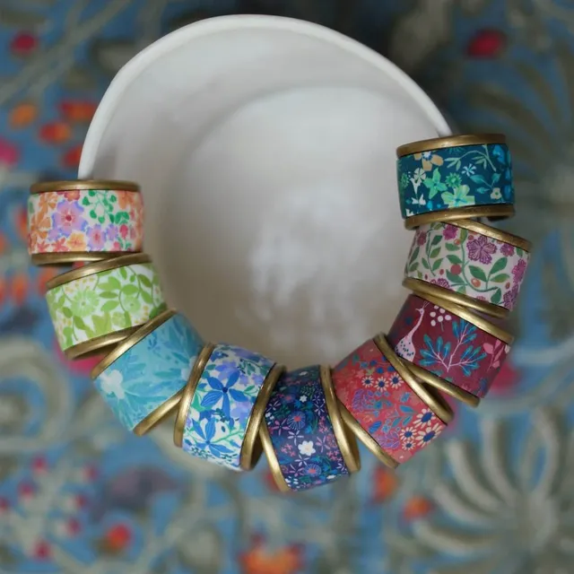 11prunes-bague-anneau-large-laiton-floral-ajustable-55-62 image 1