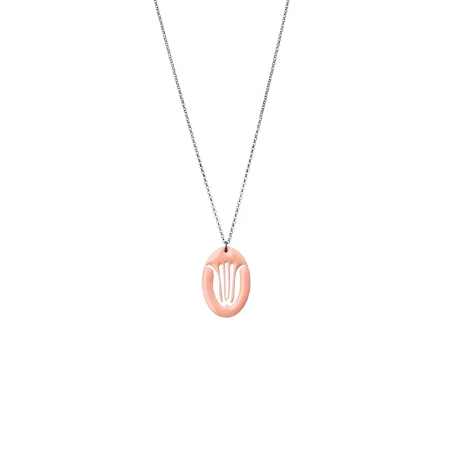 agapi-anthology-tulip-collier-cha-ne-mail-saumon-fleur image 1