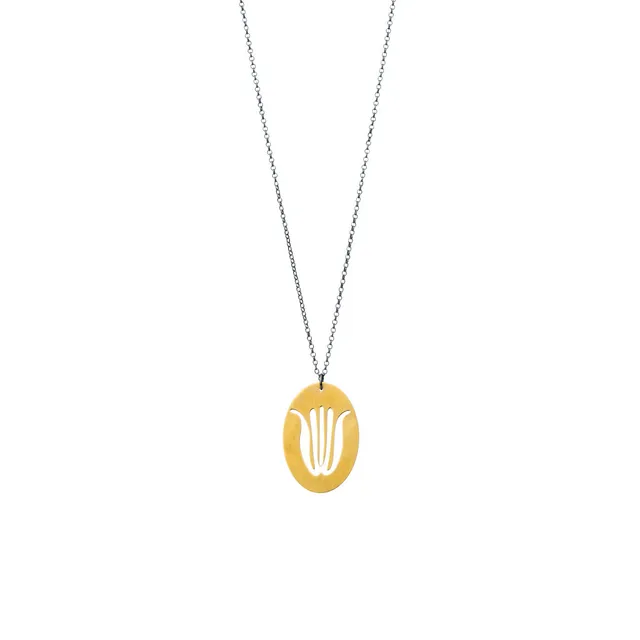agapi-anthology-tulip-collier-argent-925-plaqu-or-mat image 1