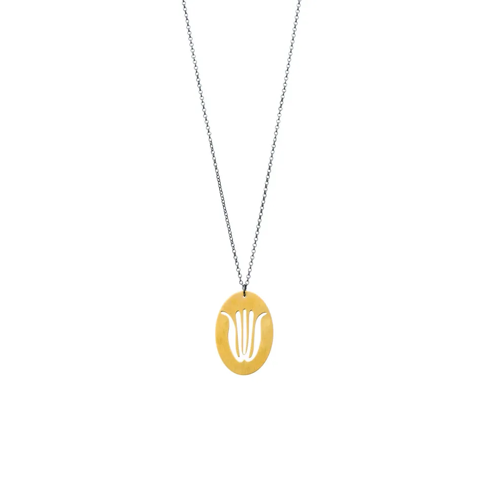 agapi-anthology-tulip-collier-argent-925-plaqu-or-mat image 1
