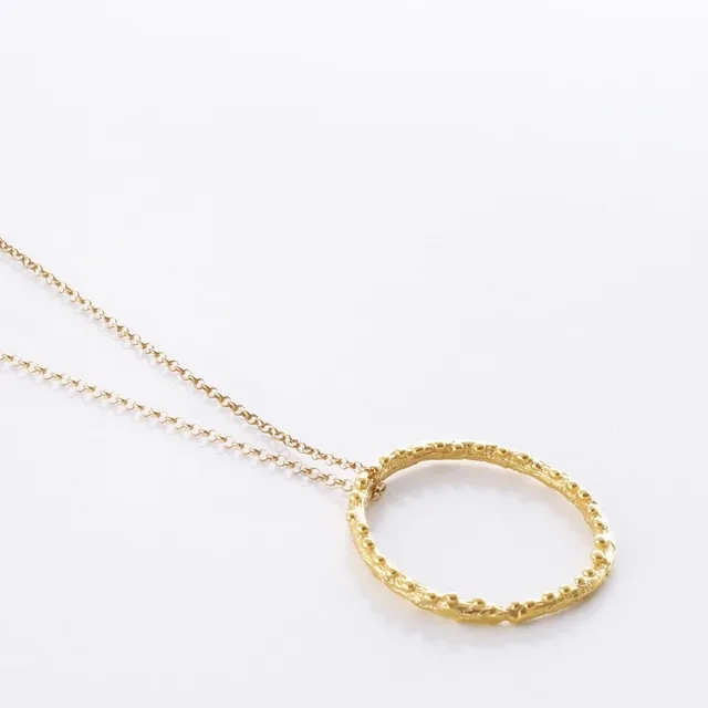 agapi-forestland-medium-twig-hoop-collier-argent-plaqu-or image 1