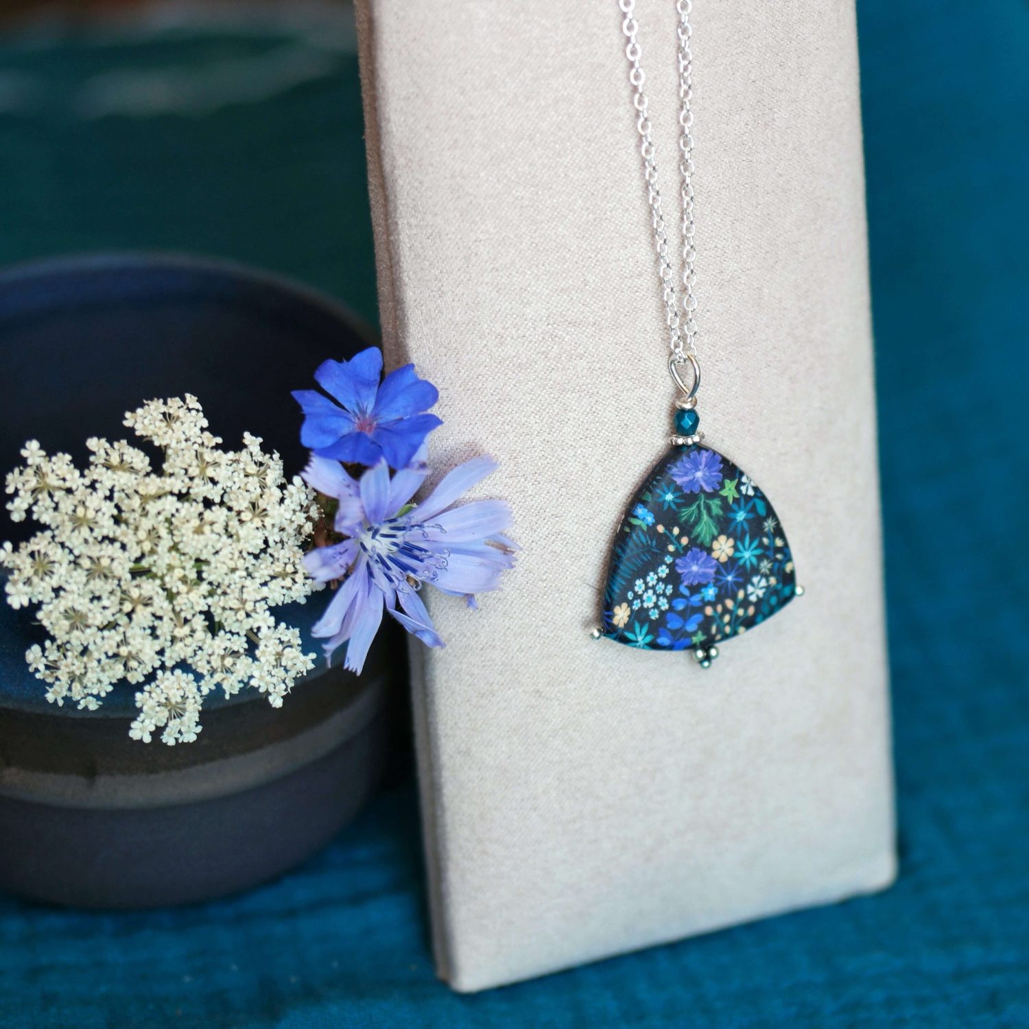 11prunes-asperule-sautoir-pendentif-floral-violet-argent-925 image 3