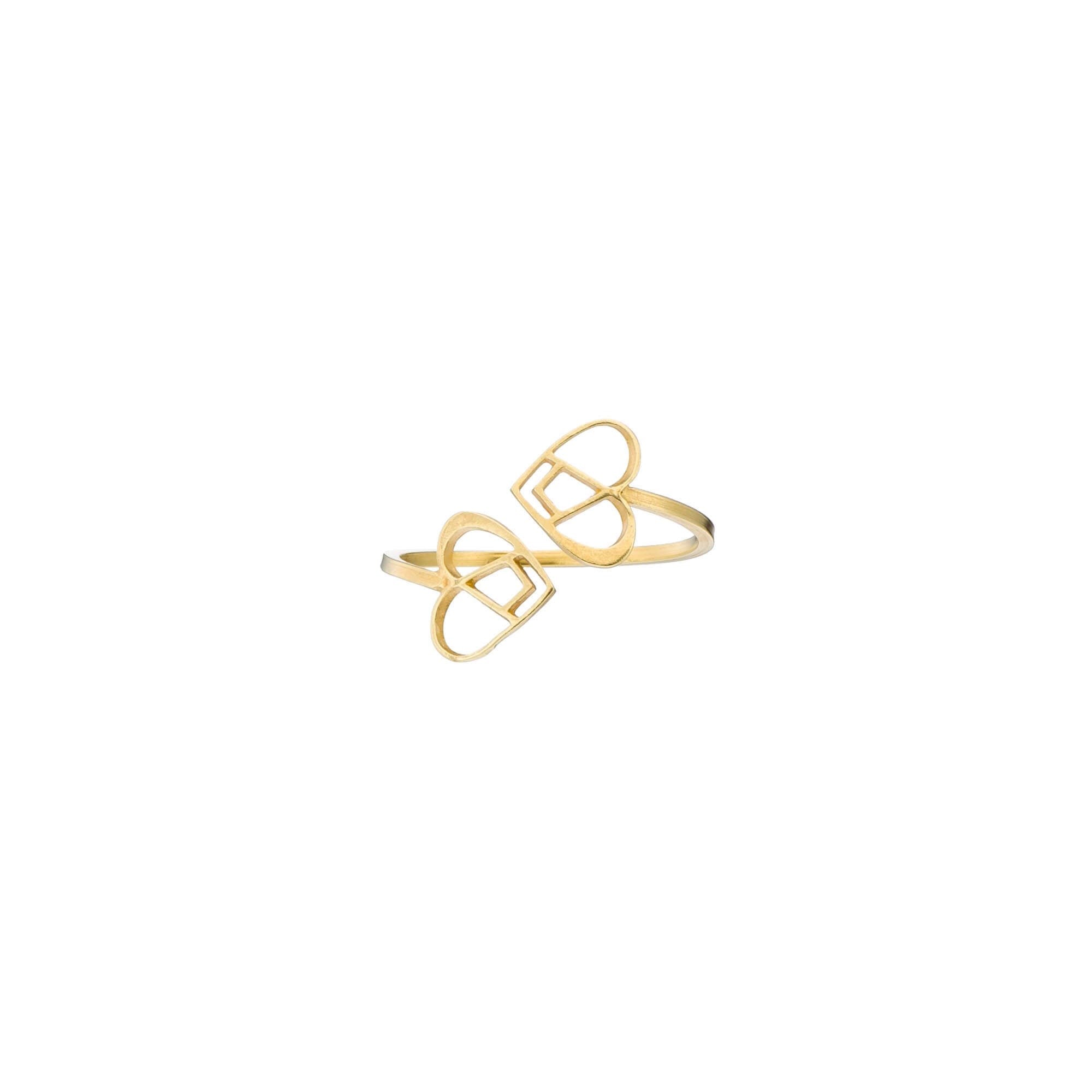 agapi-love-symbols-bague-twin-sweet-love-dor-e-ajustable image 3