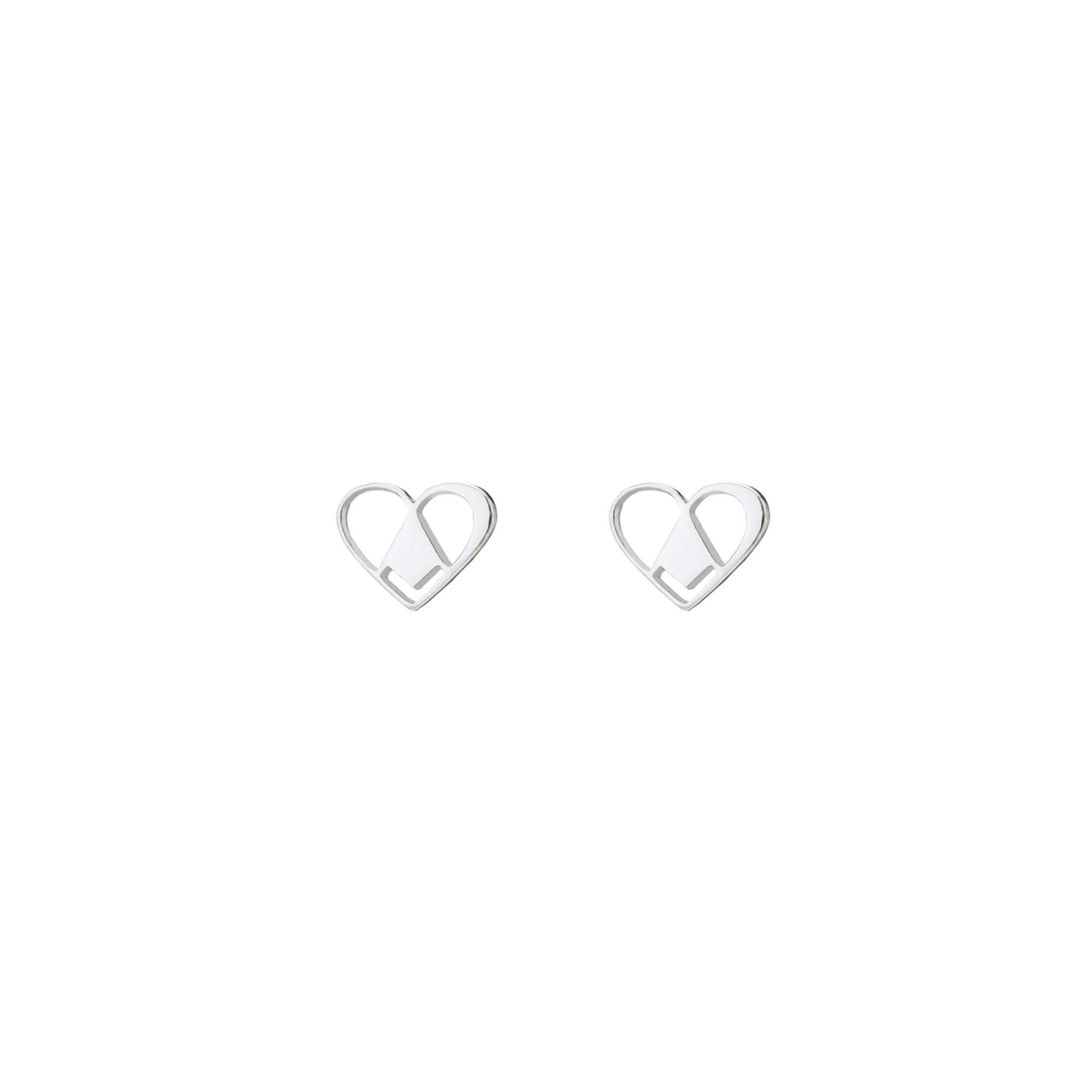 agapi-love-symbols-sweet-love-boucles-coeur-argent-1-cm image 1