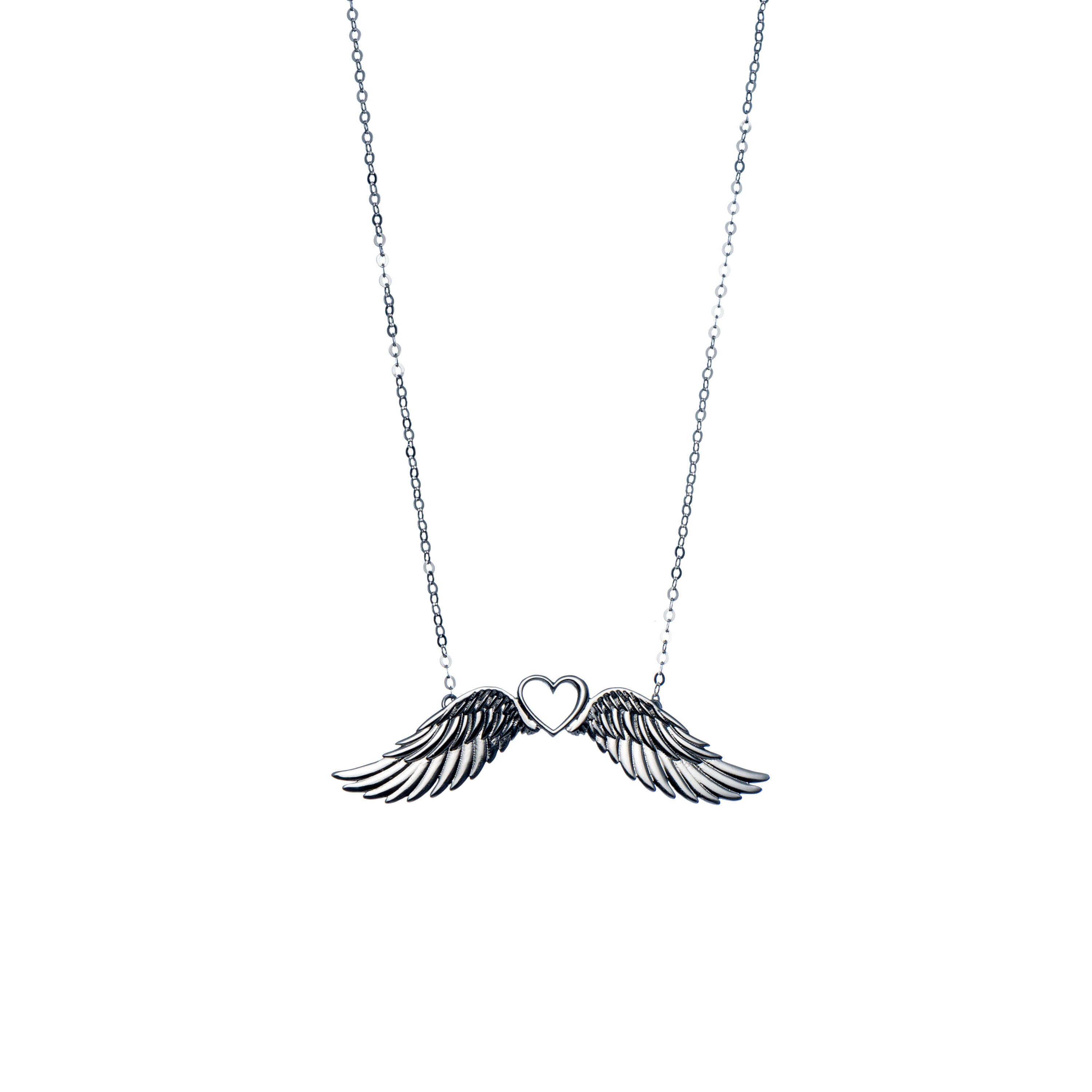 agapi-wings-winged-heart-collier-cha-ne-argent image 1
