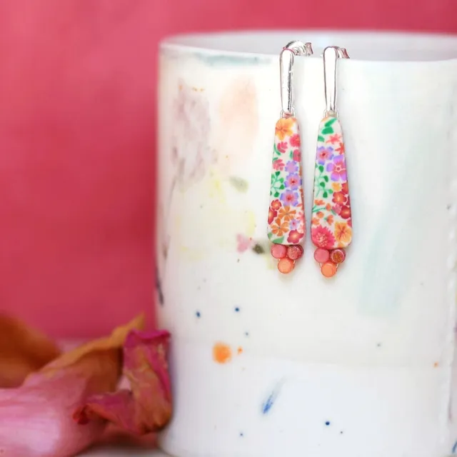 11prunes-lob-lie-boucles-d-oreilles-longues-pastel-rose-orange image 1