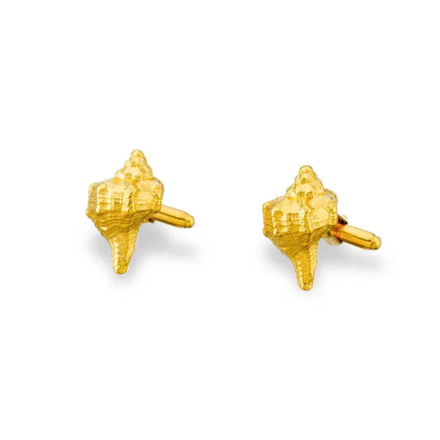 agapi-men-extravaganza-boutons-de-manchette-coquillage-dor-s image 1